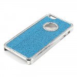 Wholesale iPhone 5 5S  Glitter Diamond Chrome Case (Blue)